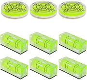 Livello Mini a 9 pezzi - Magnetico/Cuadrado/Rond - Nivellamento - Acrilico/ABS - Compattabile - Strumento di livellamento