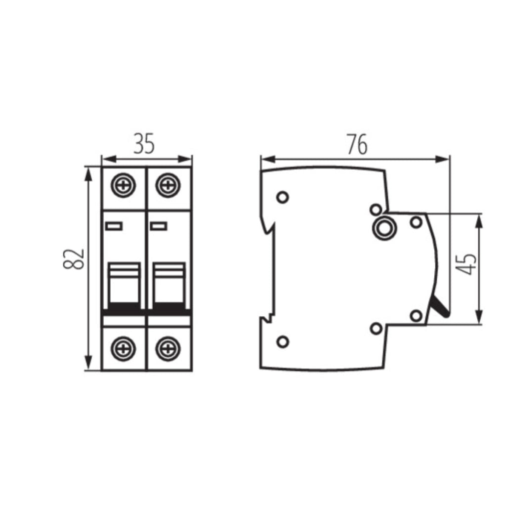 Interruttore Magnetotermico 2 Poli 16A