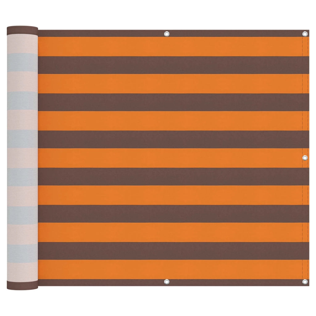Schermo da balcone-Pannello per balcone Arancione e Marrone 100 x 700 cm