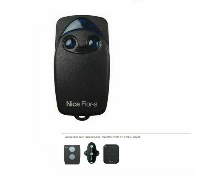 TELECOMANDO FLO2R-S COMANDO APRICANCELLO NICE FLOR-S FLORS 2 ROLLING CODE 433MHZ