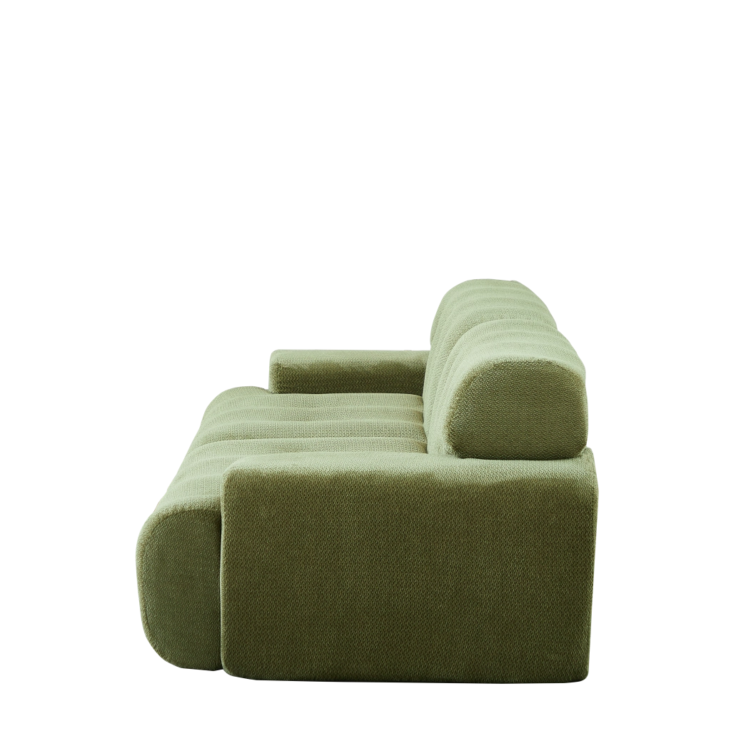 Divano 2 Posti Cloud con Braccioli Larghi e Bottoni ¨C MINIMAL ¨C Verde