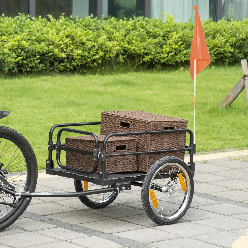 Rimorchio Bici Pieghevole ¨C Xylo ¨C Acciaio 16' Carico Max 40kg con Barra Traino