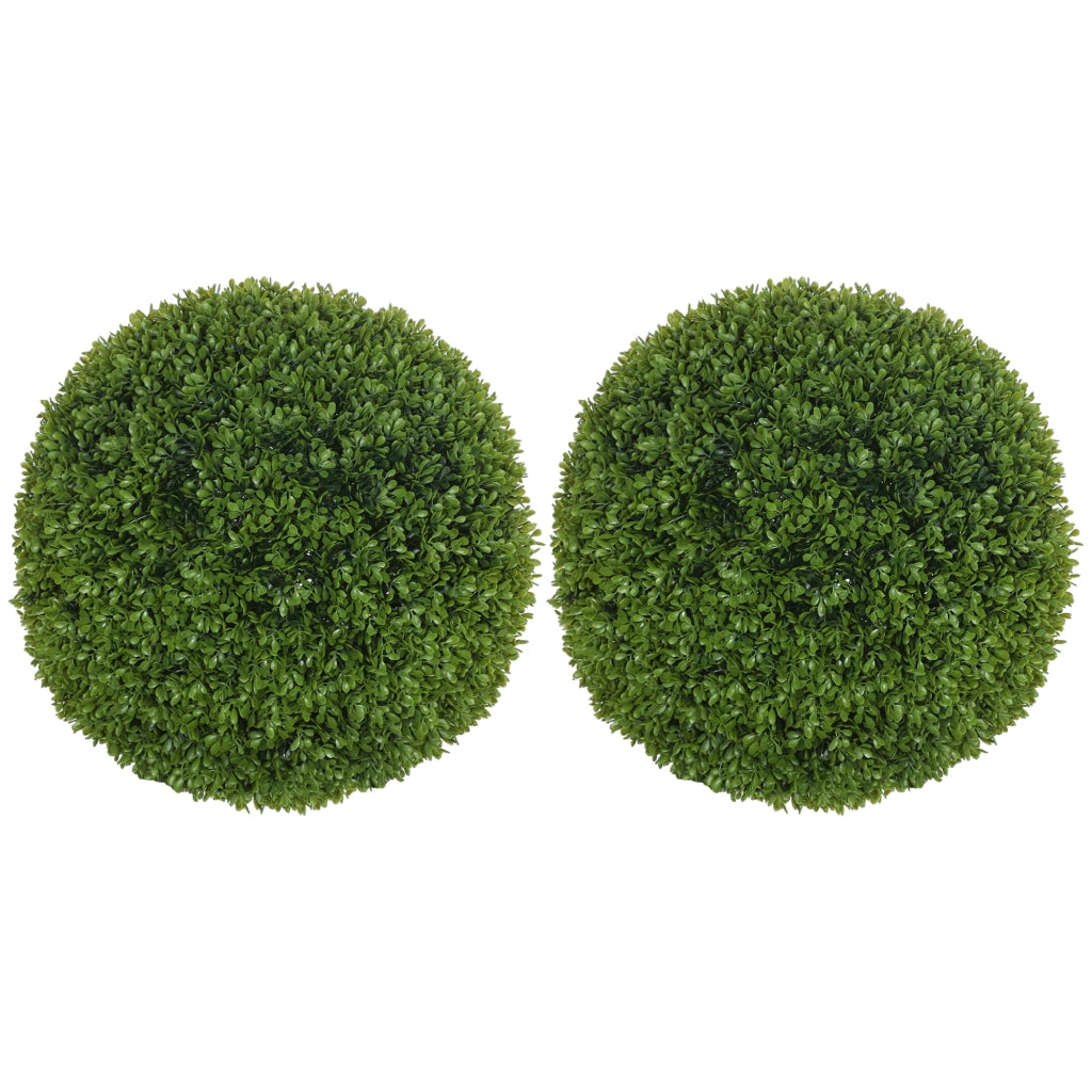Sfere di bosso artificiali con 2 pezzi in plastica verde Ø 40 cm per interno ed esterno