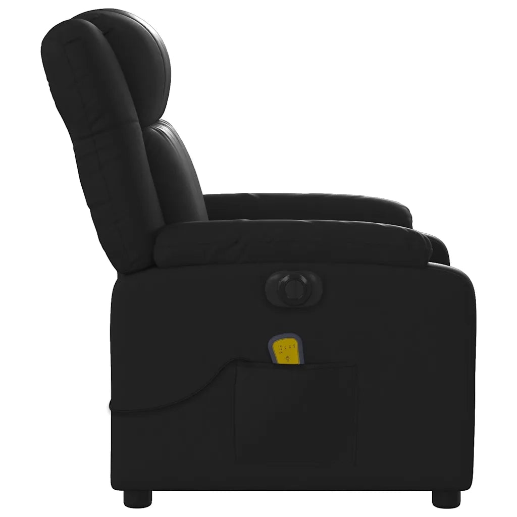 Divano Sedia-Poltrona Massaggiante Reclinabile Elettrica Nera in Similpelle 273659