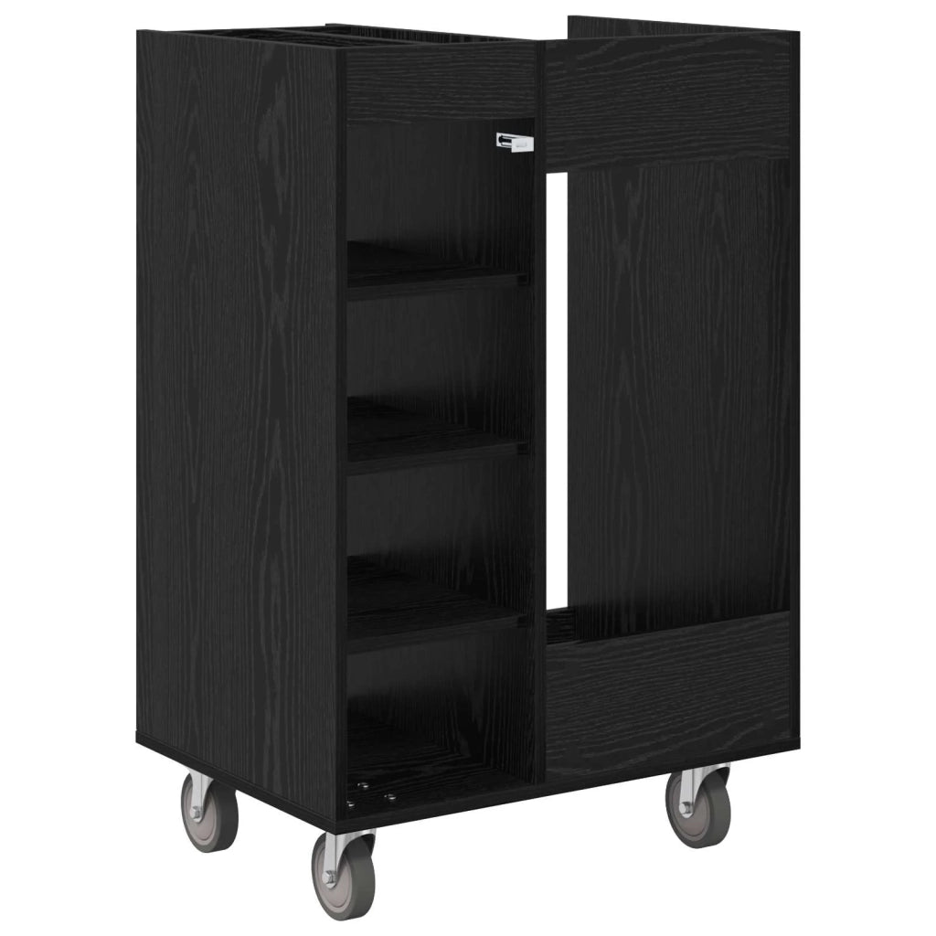 Armadio per Golf con ruota Rovere Nero 65 x 45 x 98 cm CFW4604429