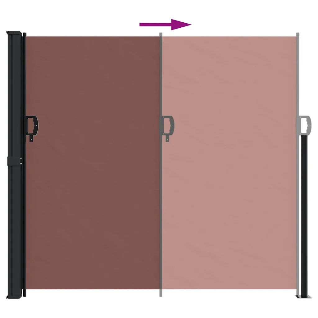 Tenda da Sole | Tenda parasole Laterale Retrattile Marrone 180x500 cm