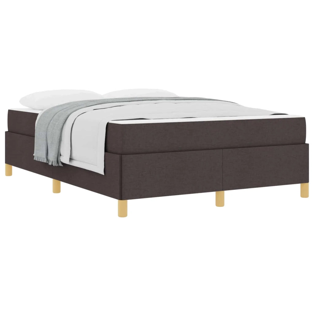 Struttura del letto Marrone Scuro 160 x 200 cm Tessuto
