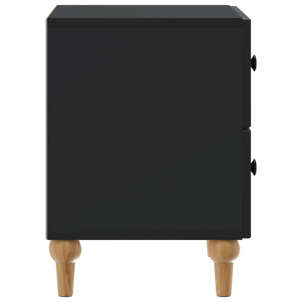 Comodino | Armadio da Notte | Mobiletto da notte Nero 43 x 34,5 x 48 cm Legno ingegnerizzato