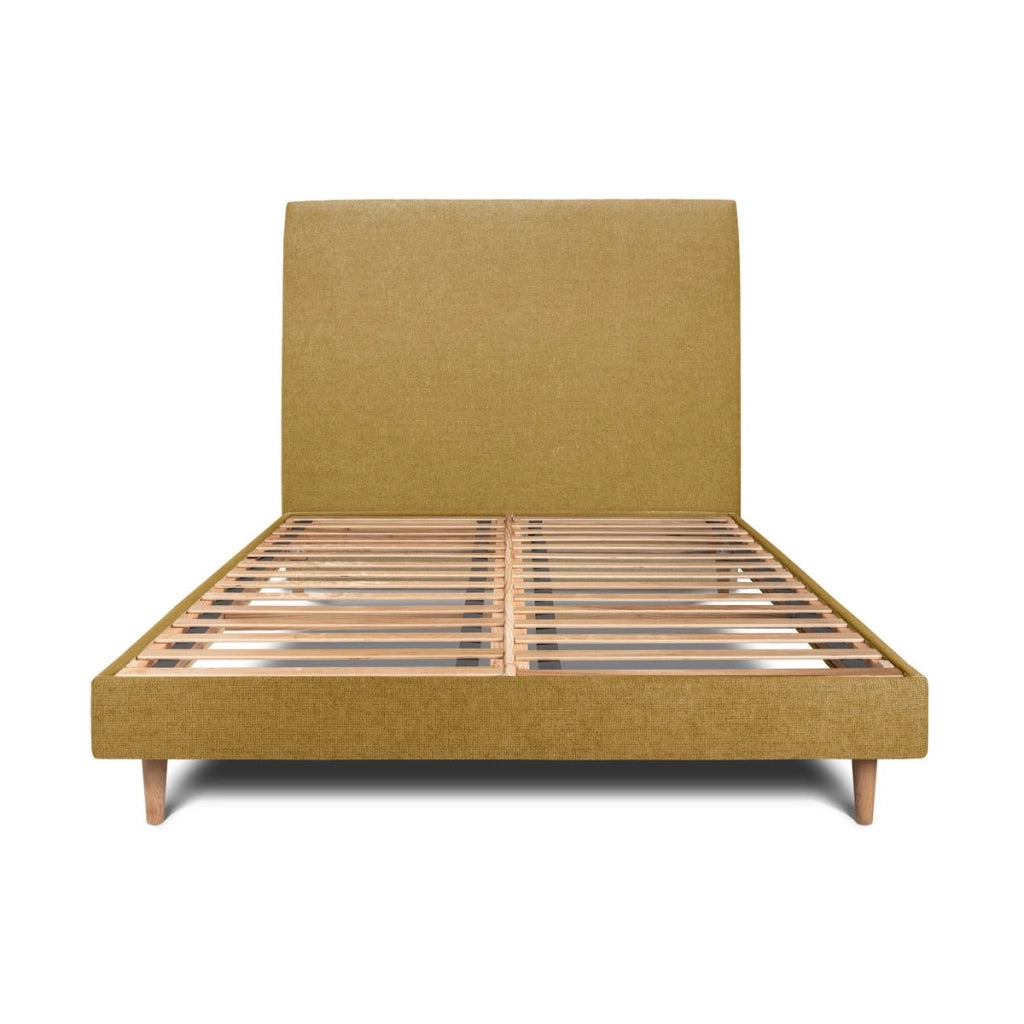 Letto 135x190 cm con testata imbottita - Tessuto Tela opaca