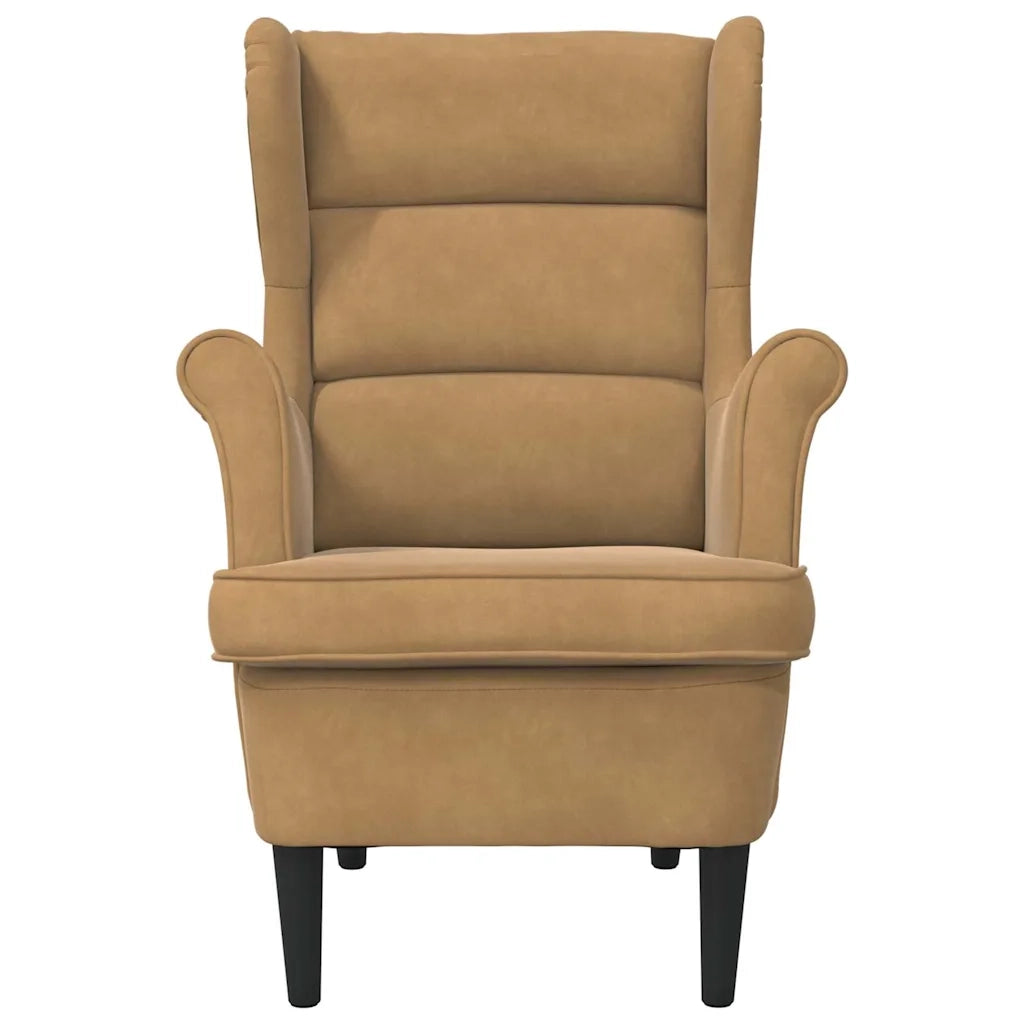 Poltrona Marrone Velluto 324067