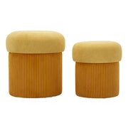 Pouf VKH722, Giallo, MDF, 44x42x42 cm