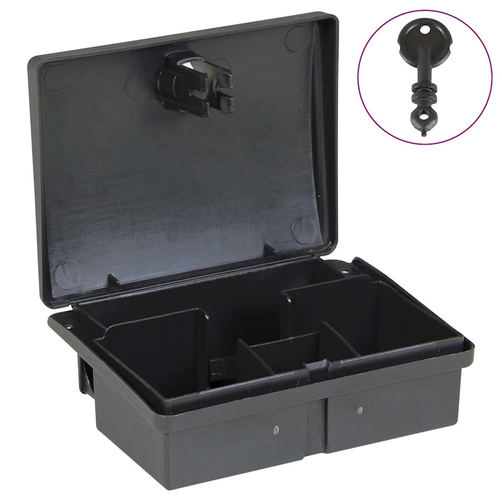 Trappole per Topi 10 pz Nere 13x10x4 cm 4106482