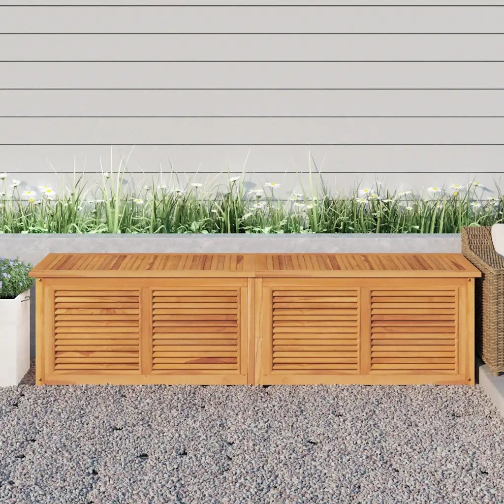 Contenitore Giardino con Borsa 200x50x55 cm Legno Massello Teak 363274