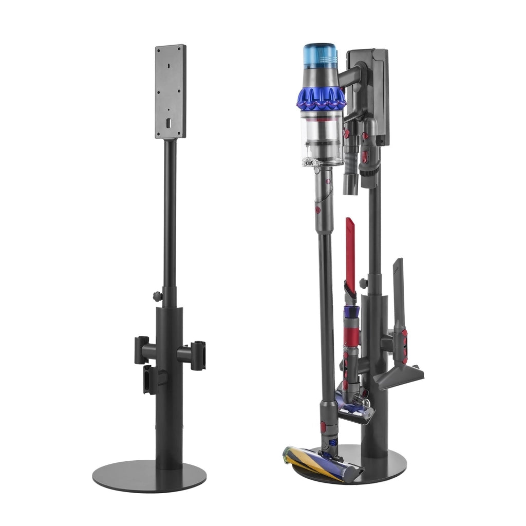 Supporto per Aspirapolvere Regolabile Grigio Compatibile con Dyson V7 V8 V10 V11 V12 V15 con 3 Clip Salvaspazio Robusto