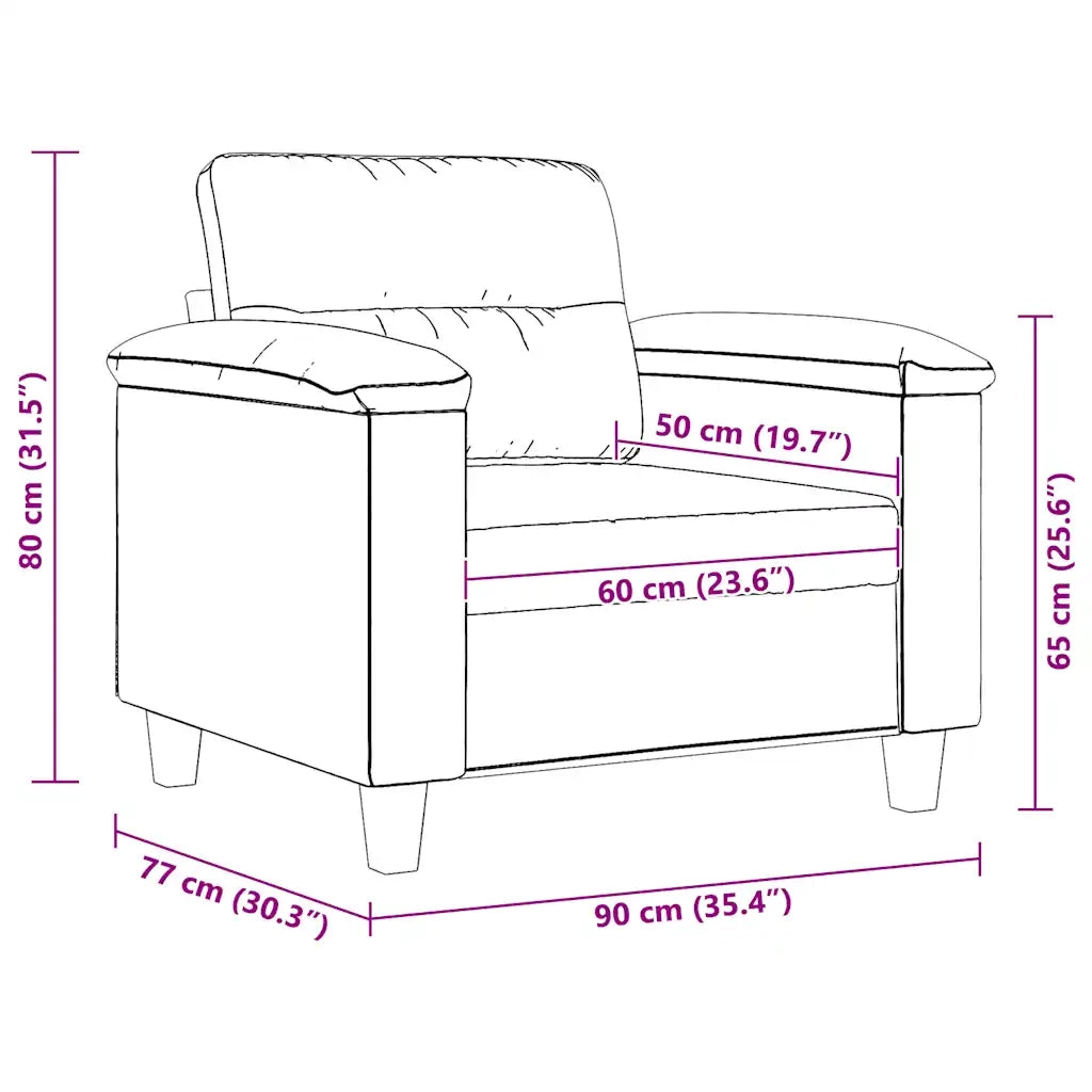 Poltrona | Sedia Relax Nera 60 cm in Microfibra