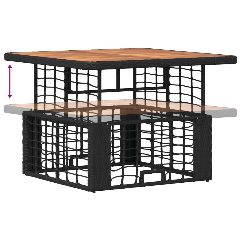 Set da Pranzo per Giardino 3 pz Nero e Grigio 42026756