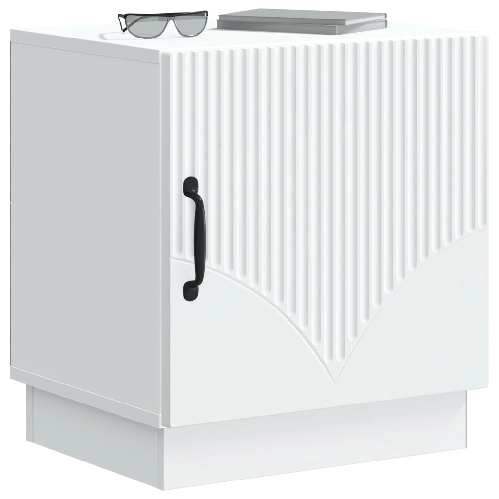 Comodino 2 pz Bianco 43 x 34,5 x 47 cm Legno ingegnerizzato 895256