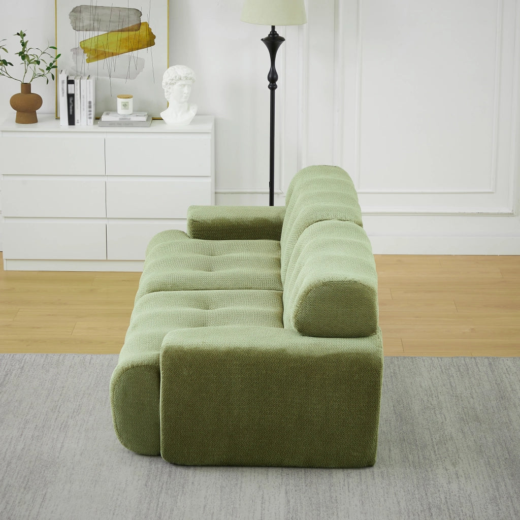 Divano 2 Posti Cloud con Braccioli Larghi e Bottoni ¨C MINIMAL ¨C Verde