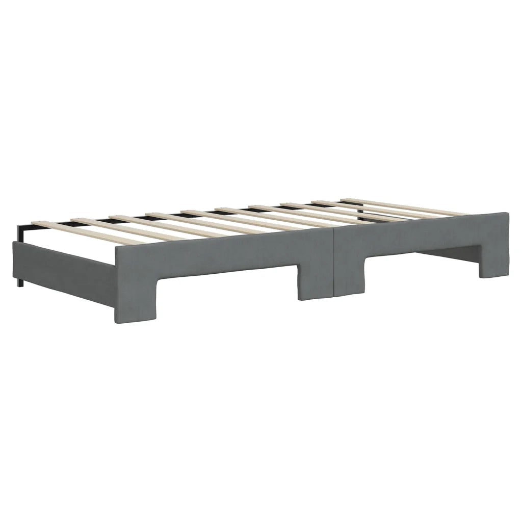 Divano letto | Sof¨¤ letto | Letto singolo Estraibile Grigio Scuro 90x190cm Tessuto