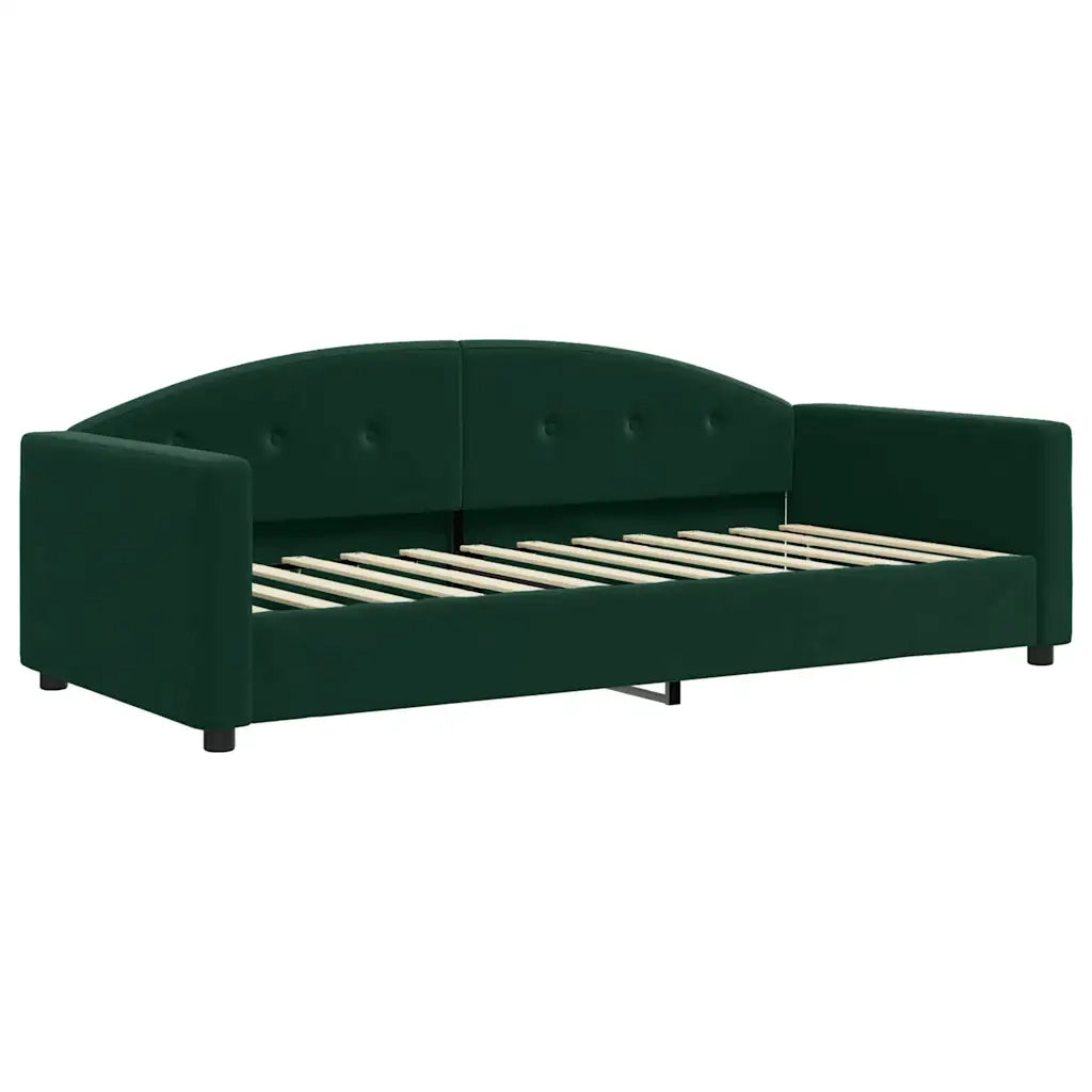 Letto da Giorno Verde Scuro 90x200 cm in Velluto 354138