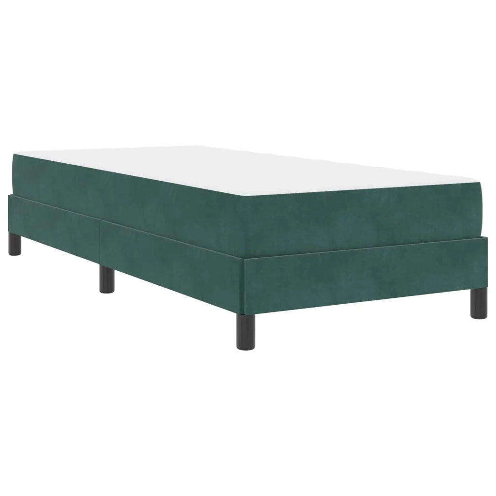 Letto a molle con materasso Verde Scuro 100 x 200 cm Tessuto