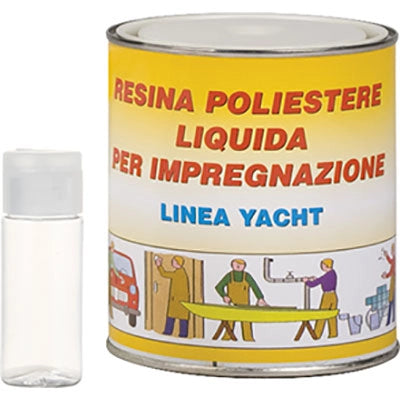 FIBRORESINA LIQUIDA + CATALIZZATORE - ML 750- 2 pezzi