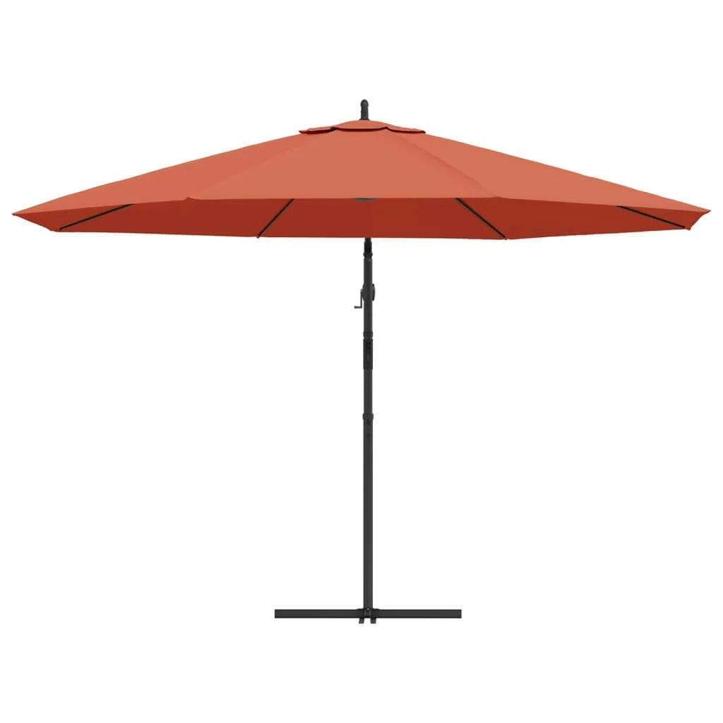 Ombrellone da giardino a sbalzo con palo in alluminio color terracotta da 350 cm 02_0008606