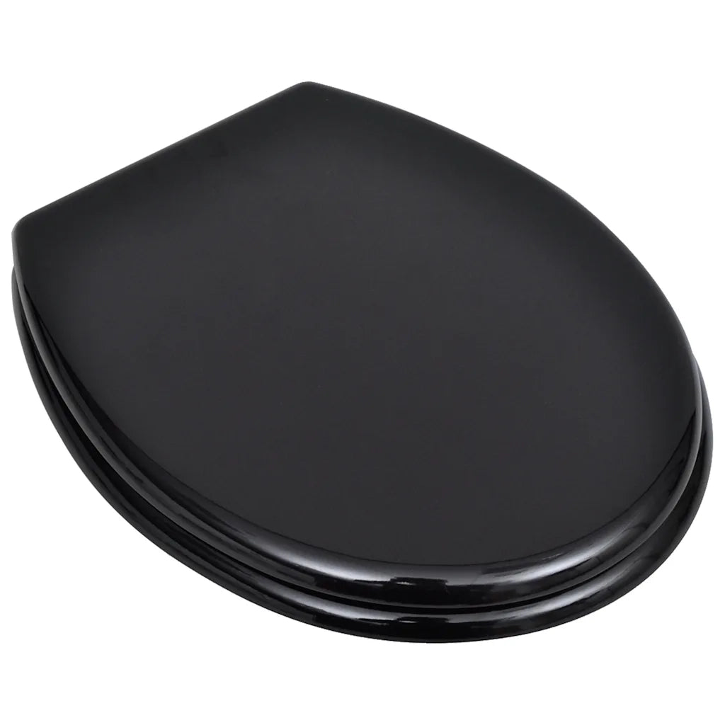 Tavolette WC con Coperchi 2 pz in MDF Nere 275908