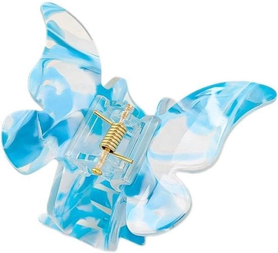 Spille per capelli - femminili - antiscivolo - blu - clip per capelli - cerniera madreperla cattura capelli - farfalla - adatto per donne ragazze e donne - pino.