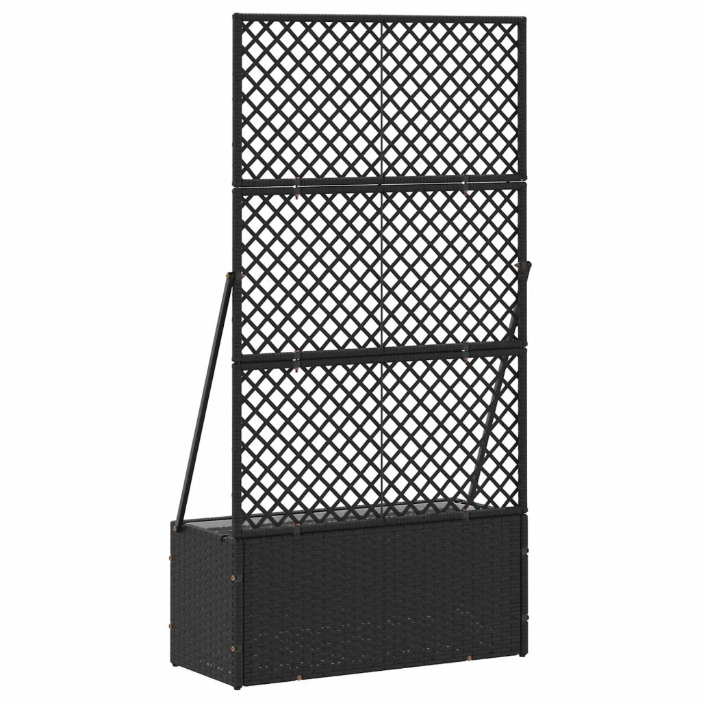 Fioriera a traliccio da giardino Nero 70 x 30 x 135 cm Metallo 366616