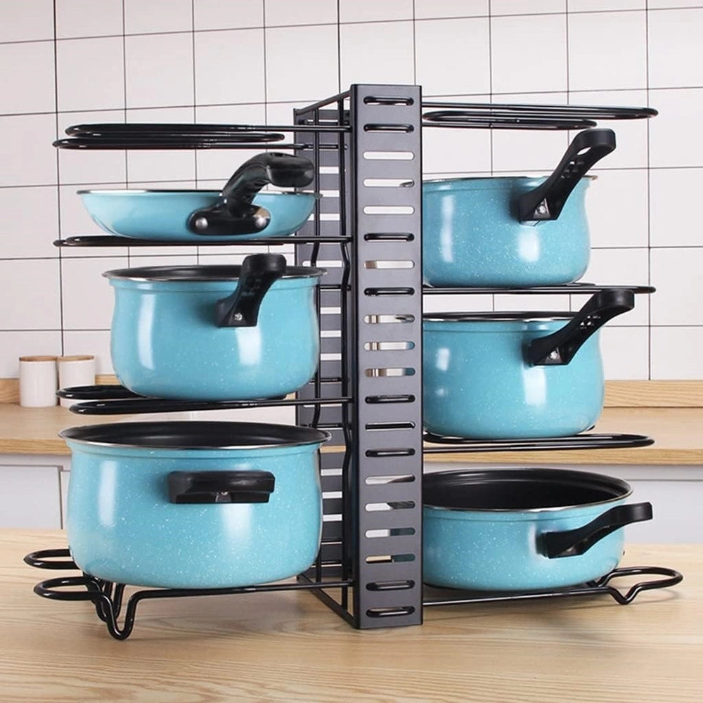 Trade Shop - Organizzatore Estensibile Regolabile Per Pentole Padelle A 8 Livelli Organizer Cucina -