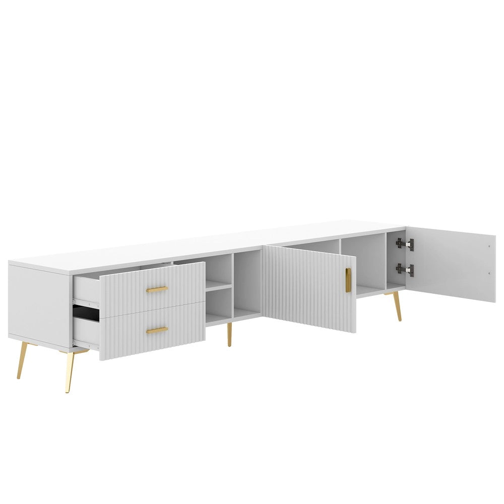 Mobile TV Lowboard ¨C Xylo ¨C Bianco, Console Multimediale per TV fino a 75 Pollici