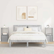 Comodino con cassetto 2 pcs Grigio cemento 35 x 32 x 68,5 cm 8000635