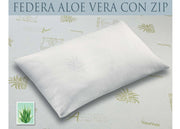 Copricuscino Guanciale Aloe Vera - 50x80 - Bianco