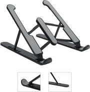 Sedile Ergonomico per Laptop - Opvouabile - In Alluminio - Antiscivolo - Portatile - Stabilità durante l'uso - Supporto per Laptop