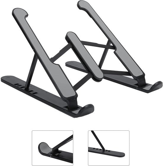 Sedile Ergonomico per Laptop - Opvouabile - In Alluminio - Antiscivolo - Portatile - Stabilità durante l'uso - Supporto per Laptop