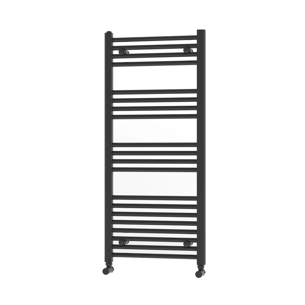 Termoarredo Kalura dritto nero opaco 112x65 cm