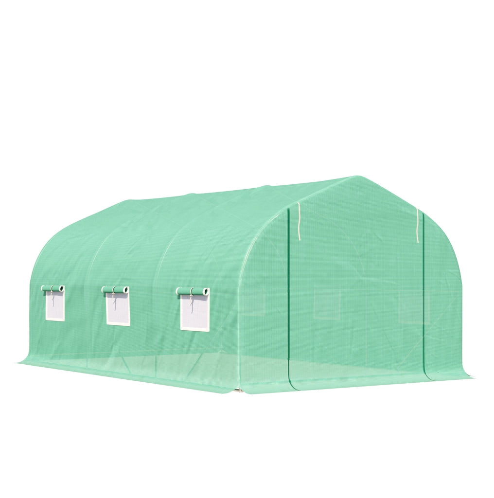 Serra da giardino 450x300x205 cm con telo verde