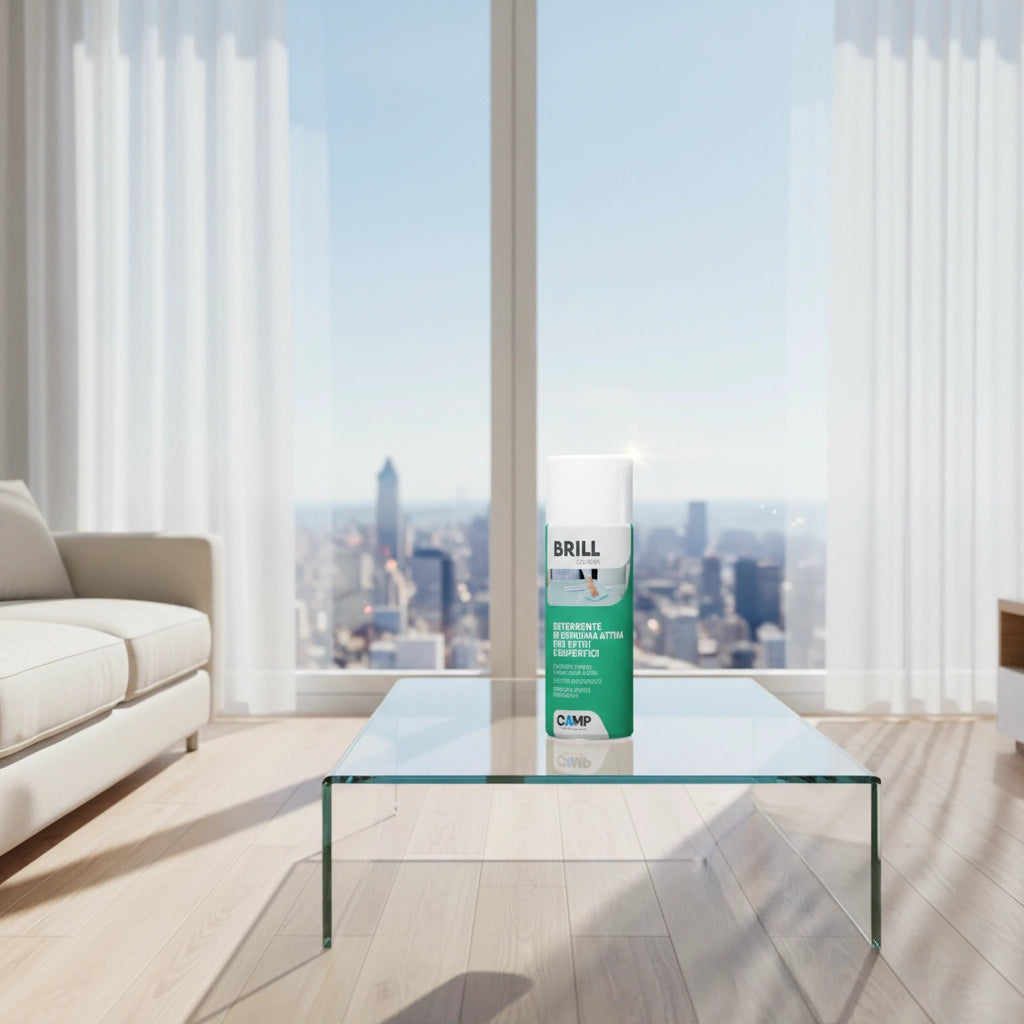 Brill schiuma 400 ml detergente brillantante in schiuma per vetri e superfici
