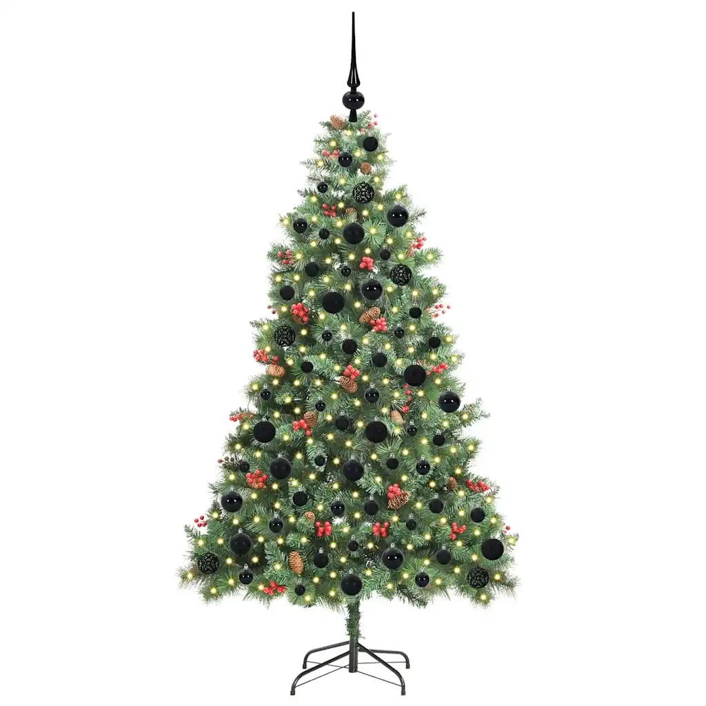 Albero di Natale artificiale 300 LED Bianco caldo PVC e Metallo 3395135