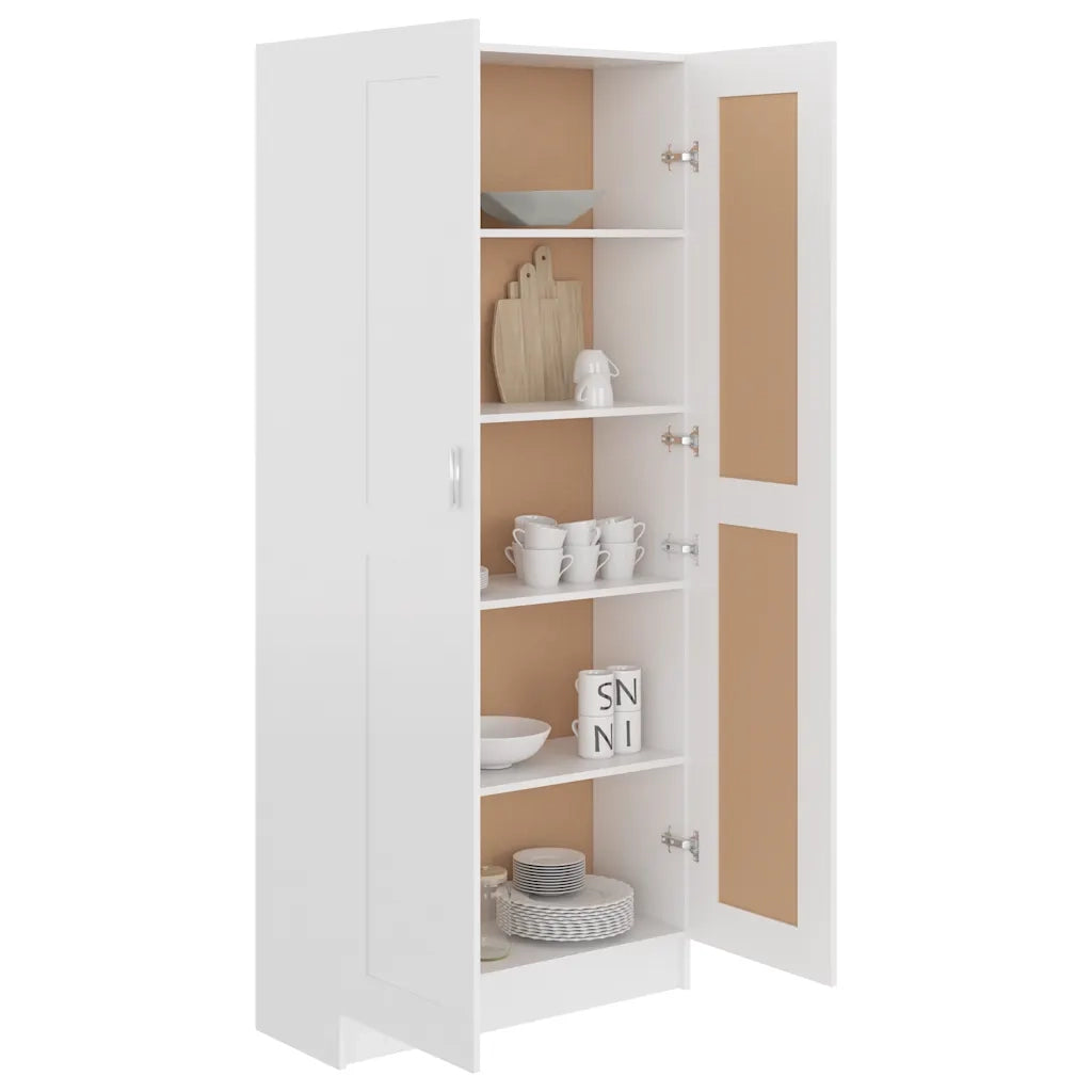 Libreria Bianca 82,5x30,5x185,5 cm in Legno Truciolato