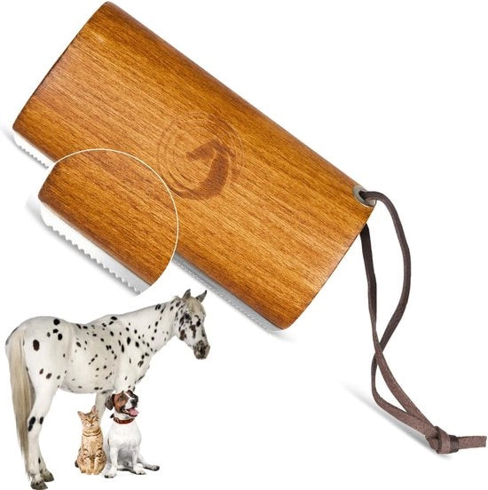 Aiuto di cambio sterne per cavalli - Spazzola in legno - Curatela della pelliccia