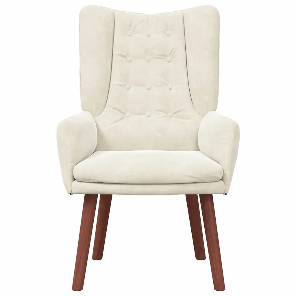 Sedia rilassante Crema 63 x 67 x 94 cm Velluto 42001822