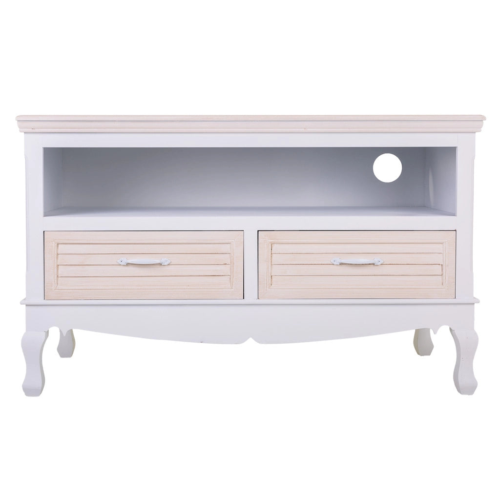 Mobile base in legno bianco 100x42x61h
