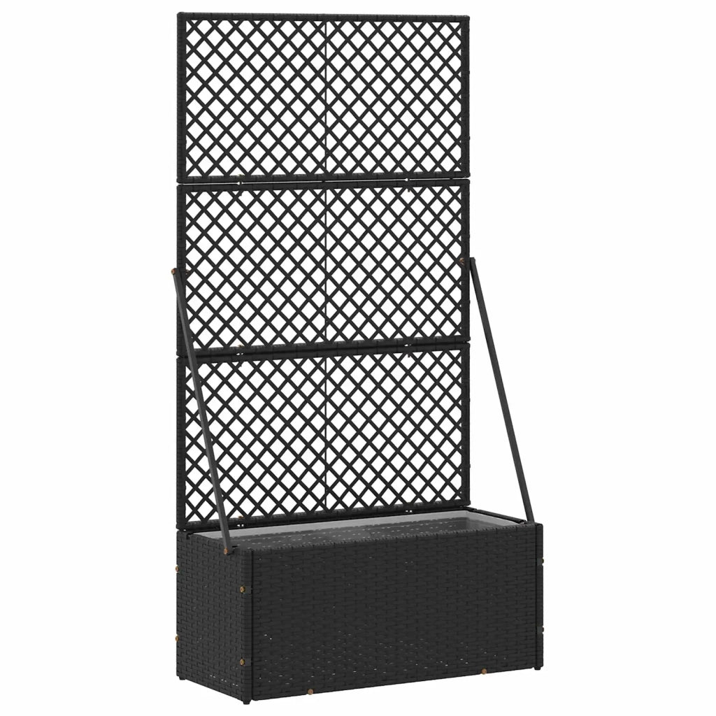 Fioriera a traliccio da giardino Nero 70 x 30 x 135 cm Metallo 366616