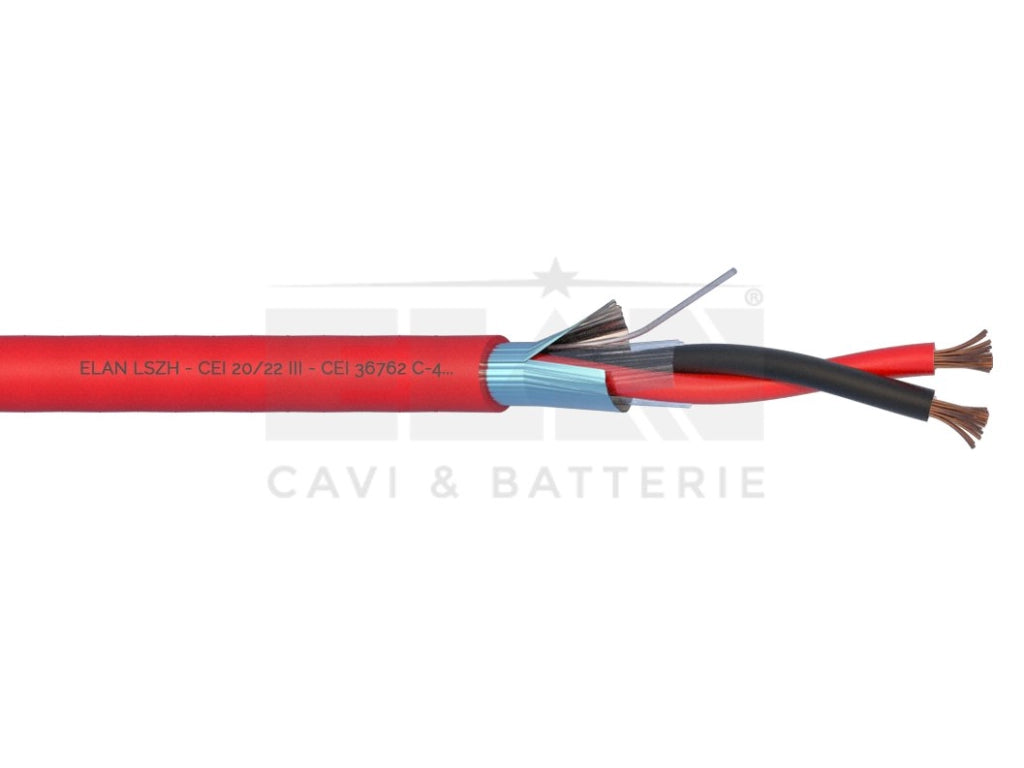 MATASSA CAVO ELAN ALLARME ANTINCENDIO TW + SCHERMO 2X1,00 LSZH 242101R 100MT