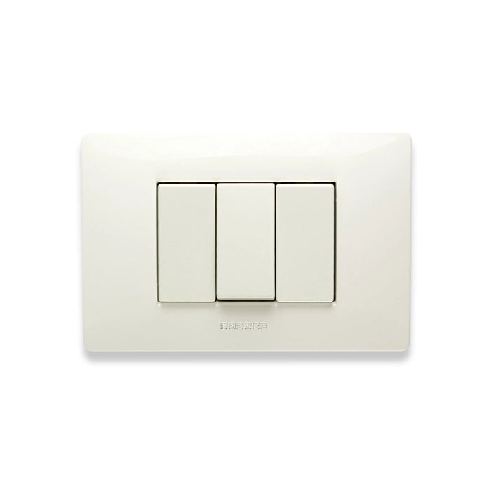 PLACCA IN TECNOPOLIMERO 3 POSTI- Alluminio- ATON- pezzi 1
