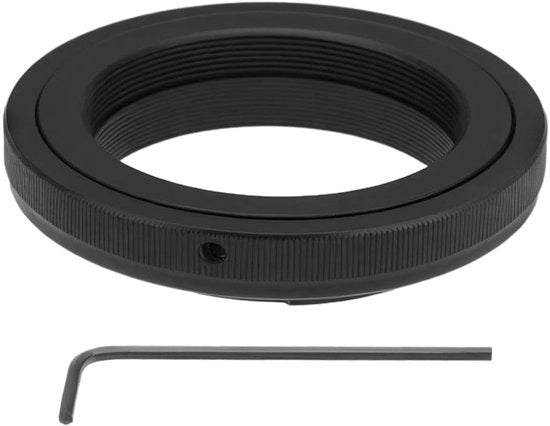 Adattatore di montaggio per fotocamera T2-AI - Anello per M42 - Chiave per otturatore in lega di alluminio - Nero - Adatto per Nikon D3500 D3400 D3300 D300 D3100 D3000