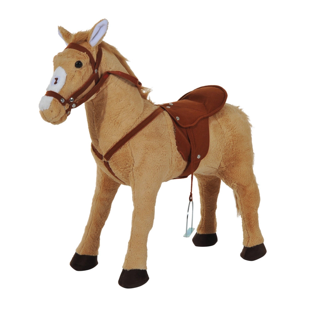 Cavallo Giocattolo con Sella e Suoni ¨C Minimal ¨C 85x28x60 cm Beige
