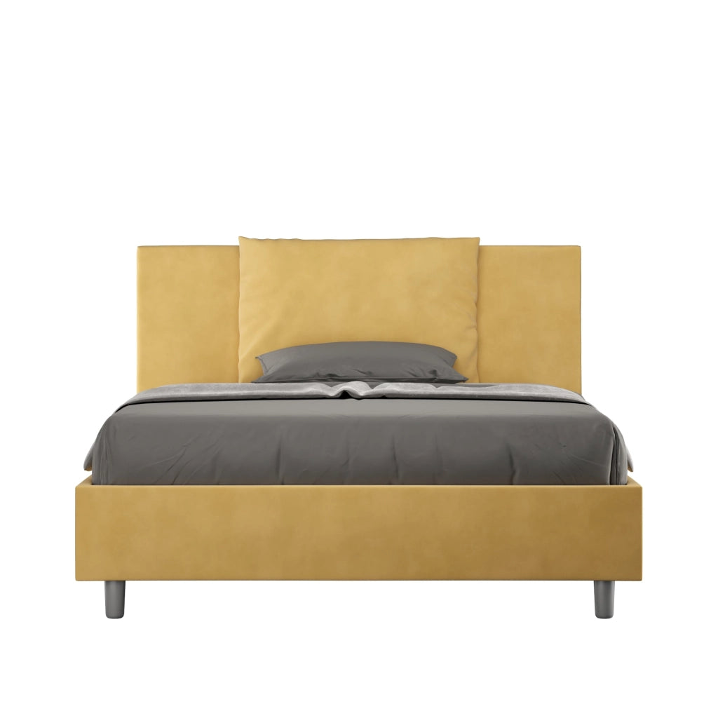 Letto Matrimoniale 160x210 cm con Rete Antea Ocra